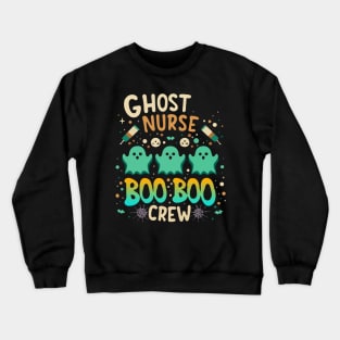 Boo Boo Crew Nurse Ghost Funny Halloween Men Women Crewneck Sweatshirt